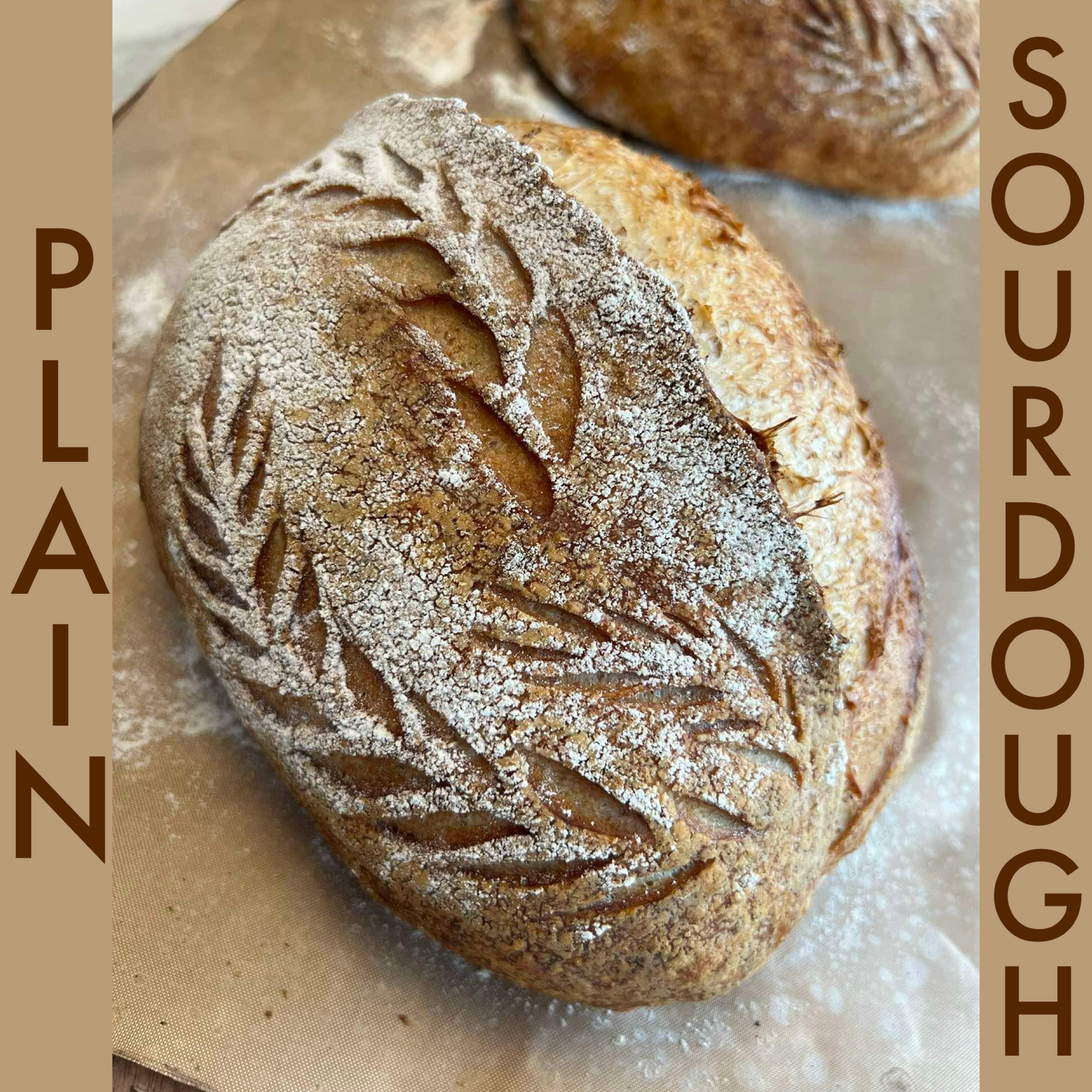 TVG Vegan Plain Country-Style Sourdough Bread (no sugar added)