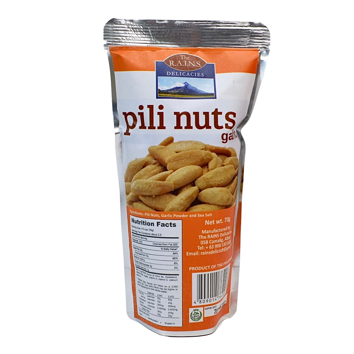 Rains Pili Nuts Garlic 70g