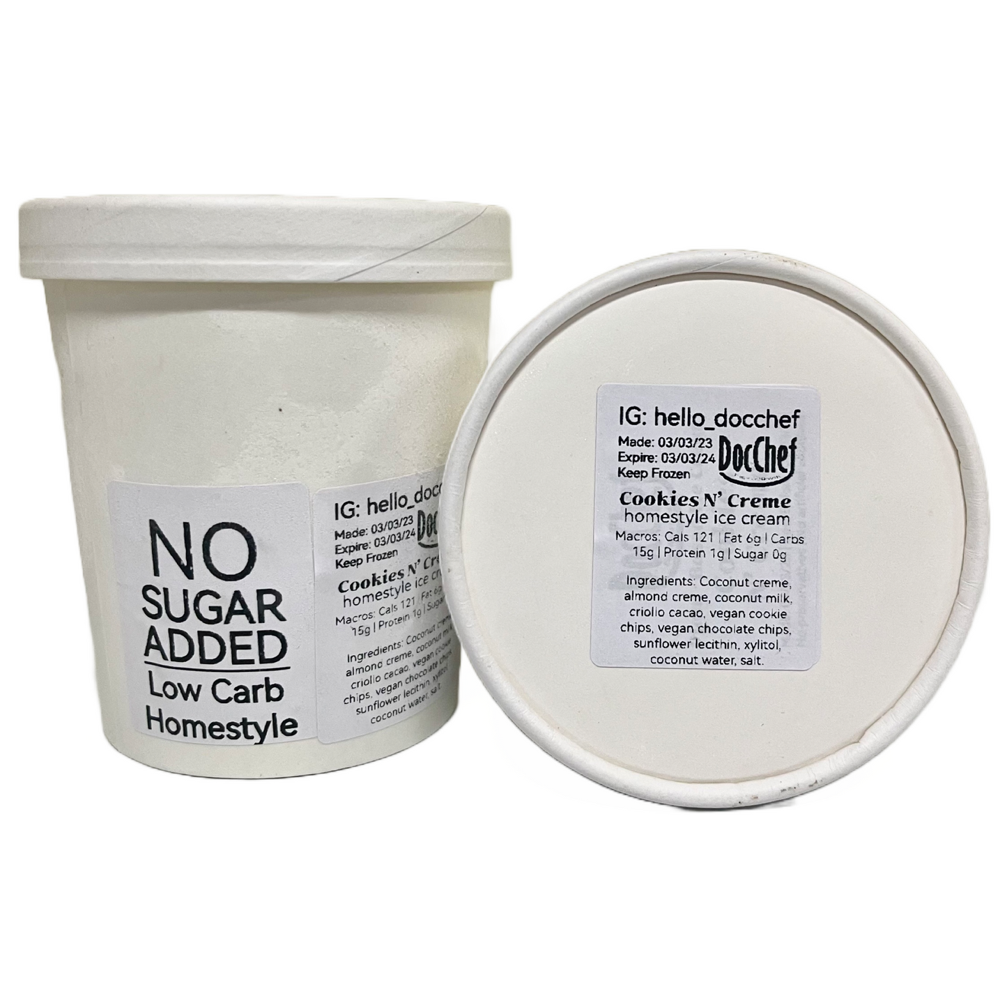 Doc Chef Cookies n Cream Ice Cream Pint