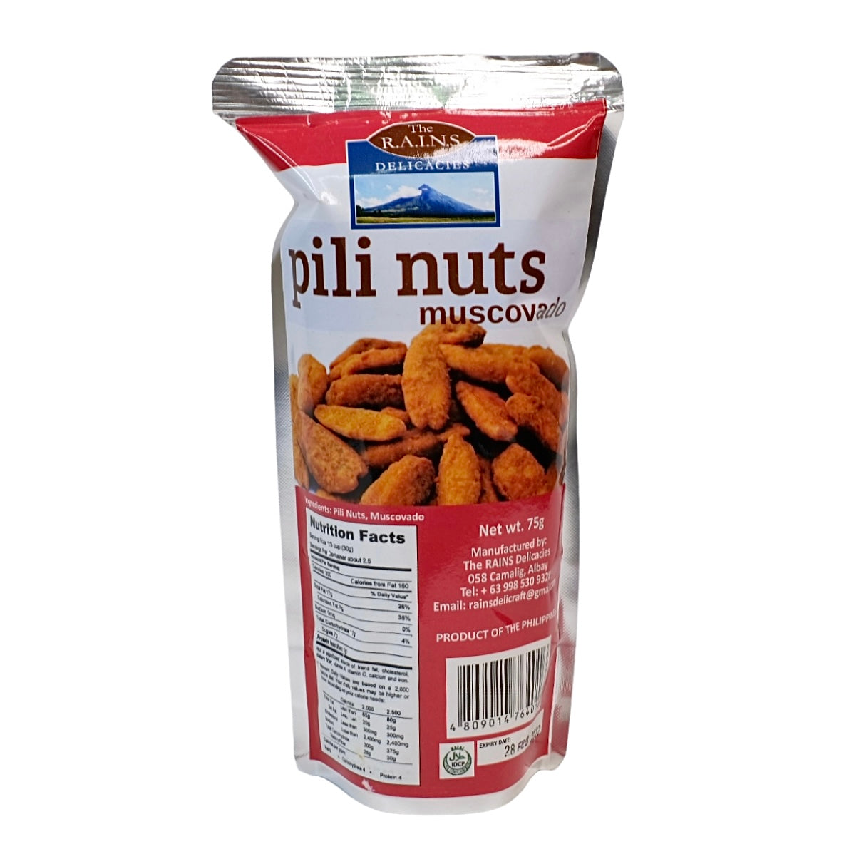 Rains Pili Nuts Muscovado 60g