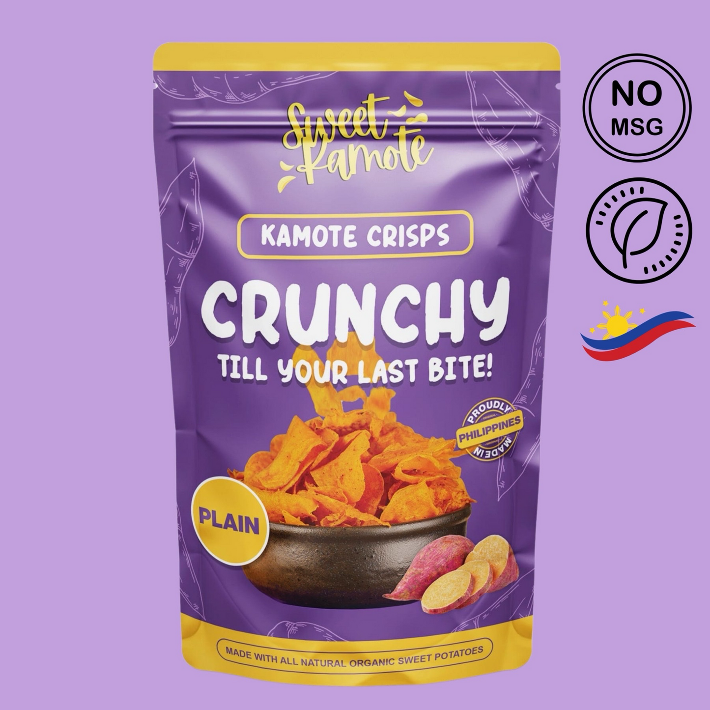 Sweet Kamote Crisp Plain 70g (gluten-free)
