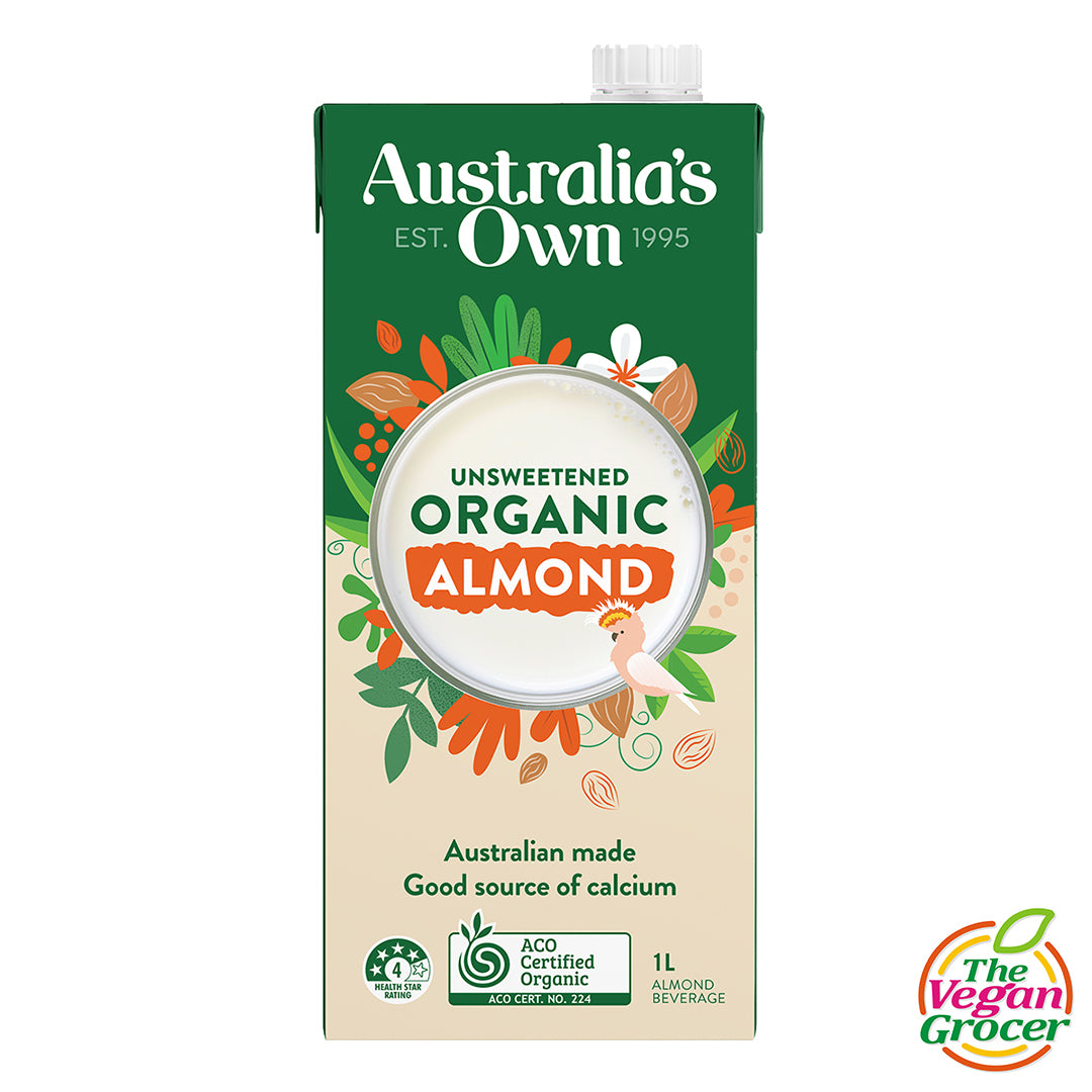 Australia’s Own Organic Almond Milk Unsweetened (gluten-free, sugar-free)