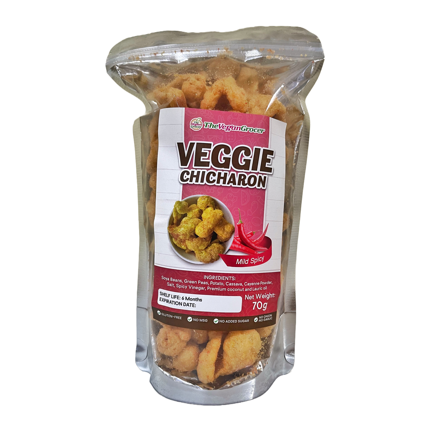 TVG Veggie Chicharon Mild Spicy 70g