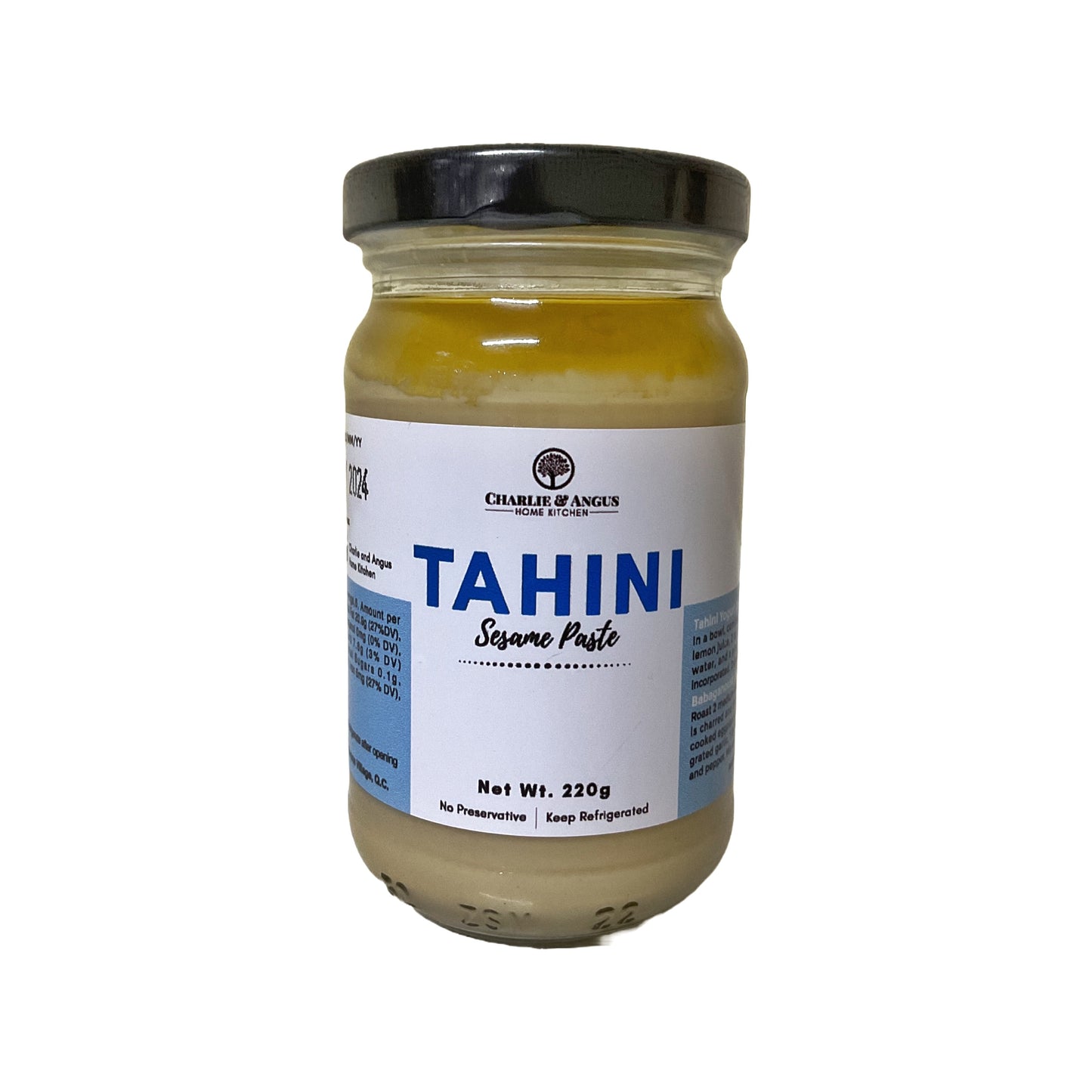Charlie and Angus Tahini Sesame Paste 220g (gluten-free)