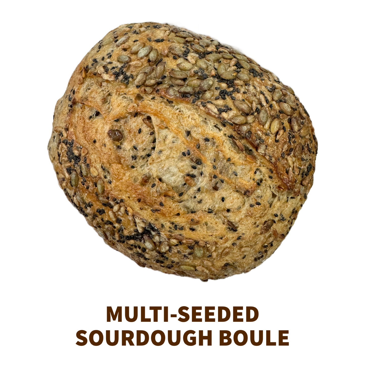 TVG Whole Wheat Multi-Seeded Vegan Sourdough Boule (sugar-free)