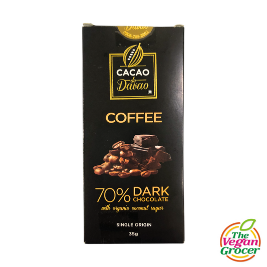 Cacao de Davao Coffee 70% Dark Chocolate (with organic coconut sugar) 35g