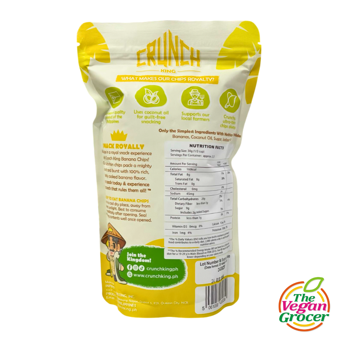 Crunch King Banana Chips 100g (gluten-free)