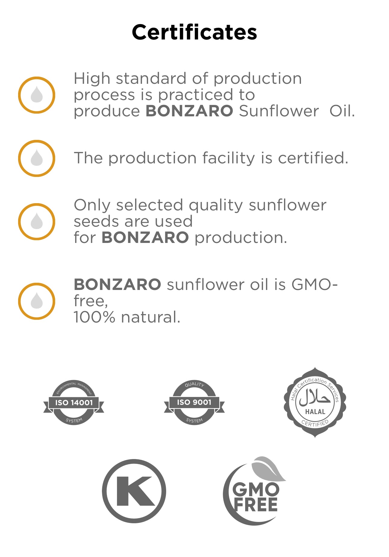 Bonzaro Sunflower Oil. 1L