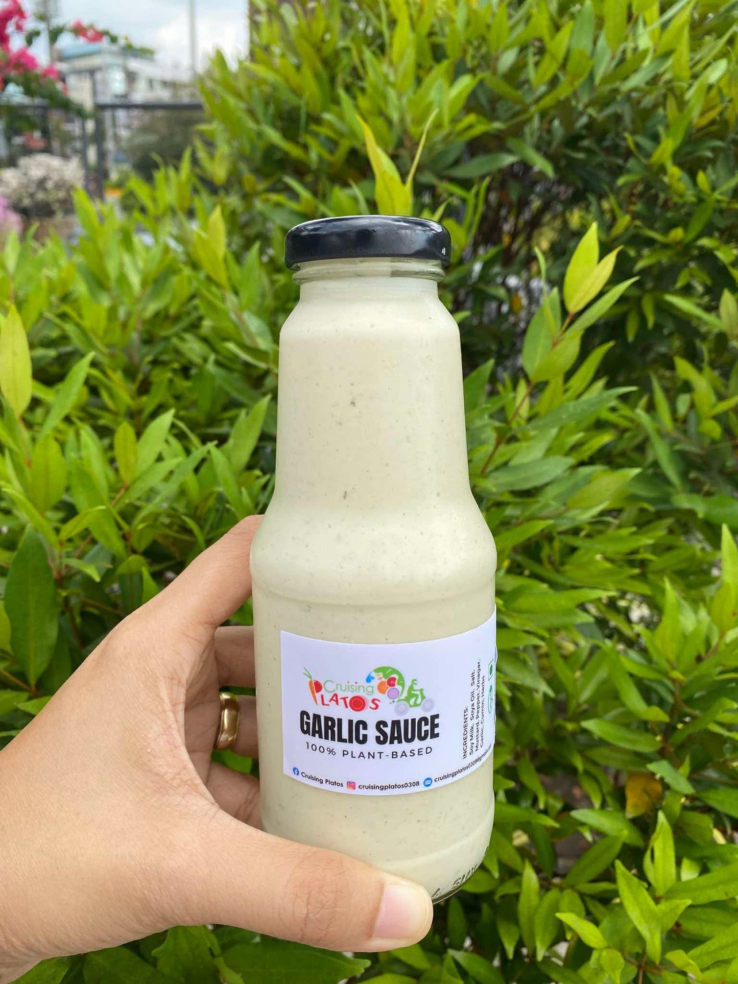Cruising Platos Vegan Garlic Sauce 250mL (gluten-free)
