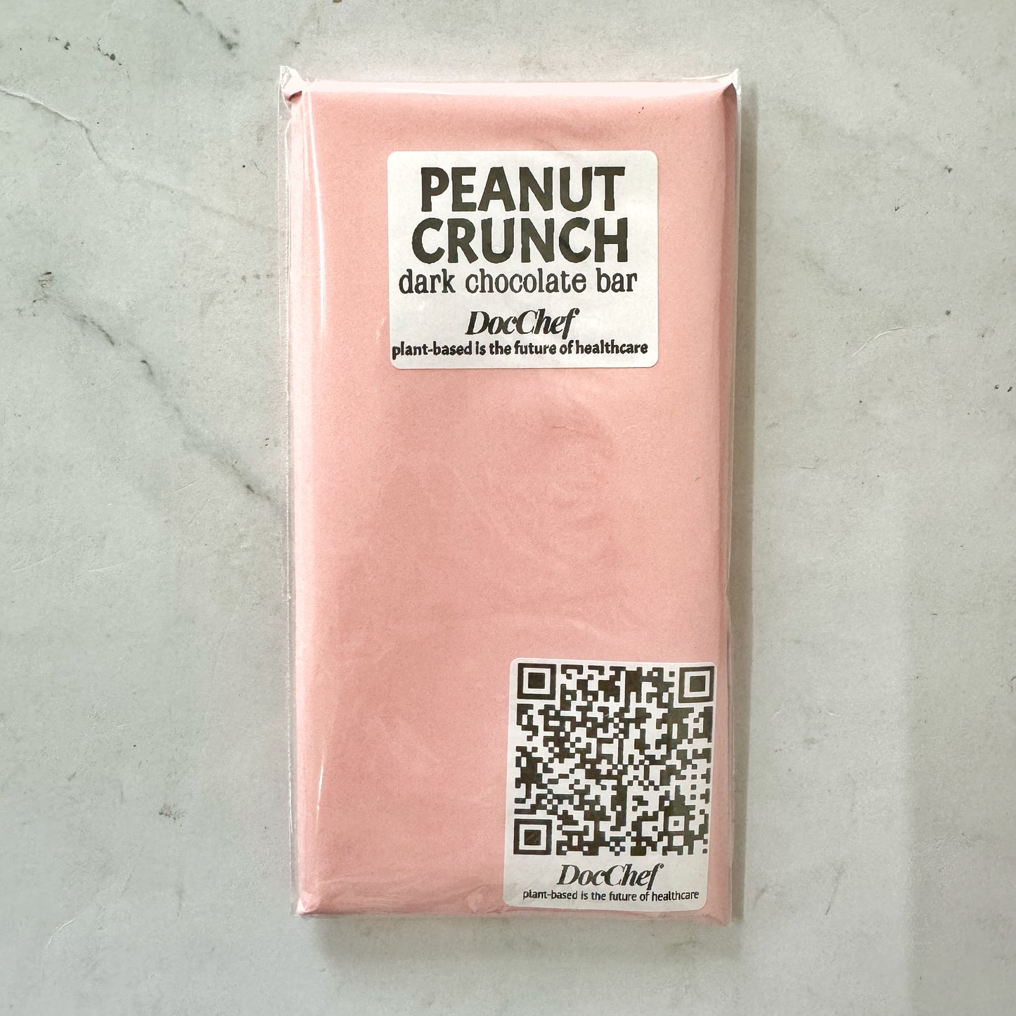 Doc Chef Vegan Dark Peanut Crunch Chocolate Bar 75g (gluten-free, sugar-free)