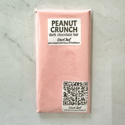 Doc Chef Vegan Dark Peanut Crunch Chocolate Bar 75g (gluten-free, sugar-free)