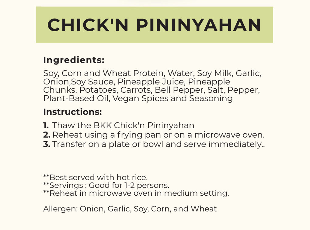 BKK Vegan Chicken Pininyahan 300g