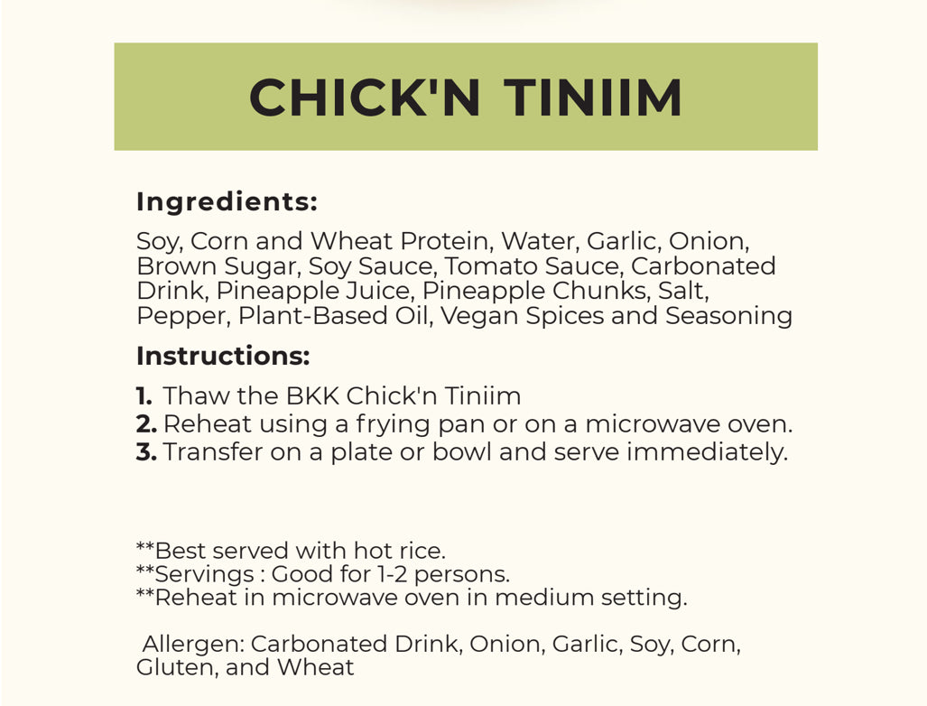 BKK Vegan Chicken Tiniim 300g