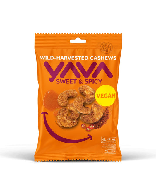 Yava Bali Wild Harvested Cashews Sweet & Spicy 35g
