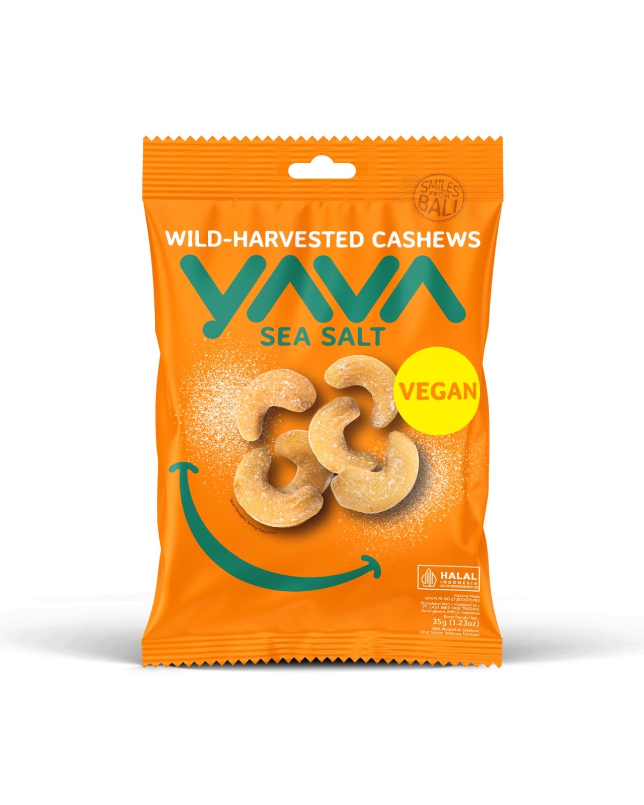Yava Bali Wild Harvested Cashews Sea Salt 35g (gluten-free)