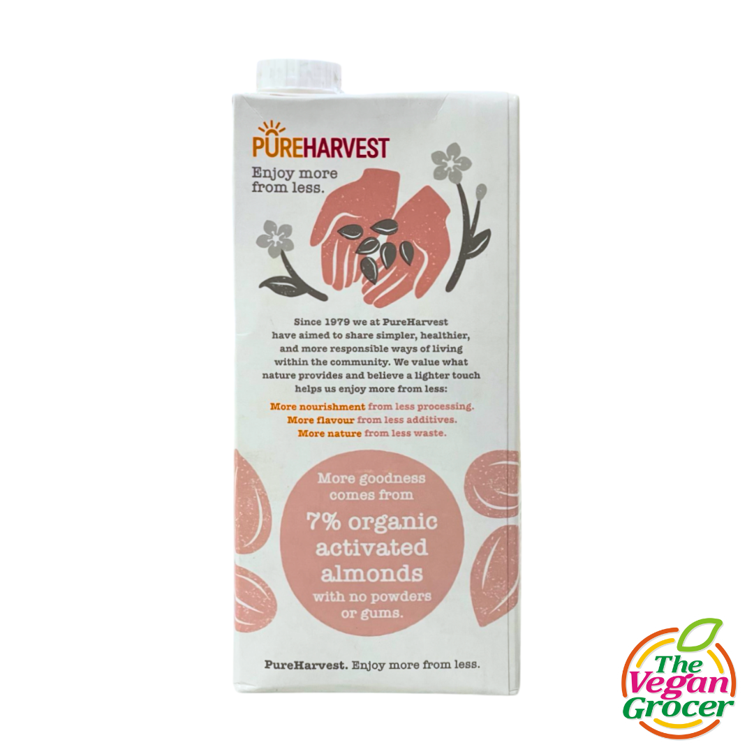 Pure Harvest Organic Almond Milk Original 1L (gluten-free, soy-free)