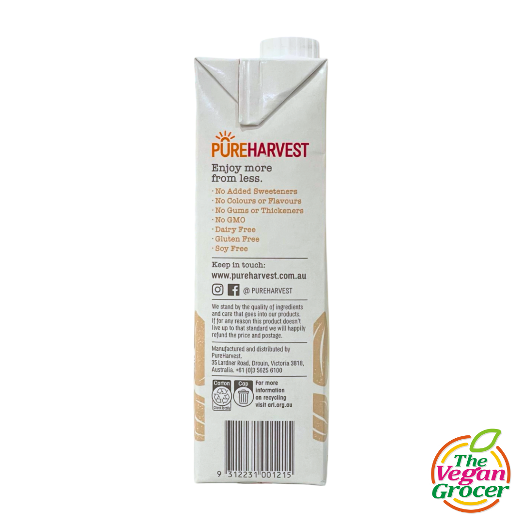 Pure Harvest Organic Almond Milk Unsweetened 1L (gluten-free, soy-free)