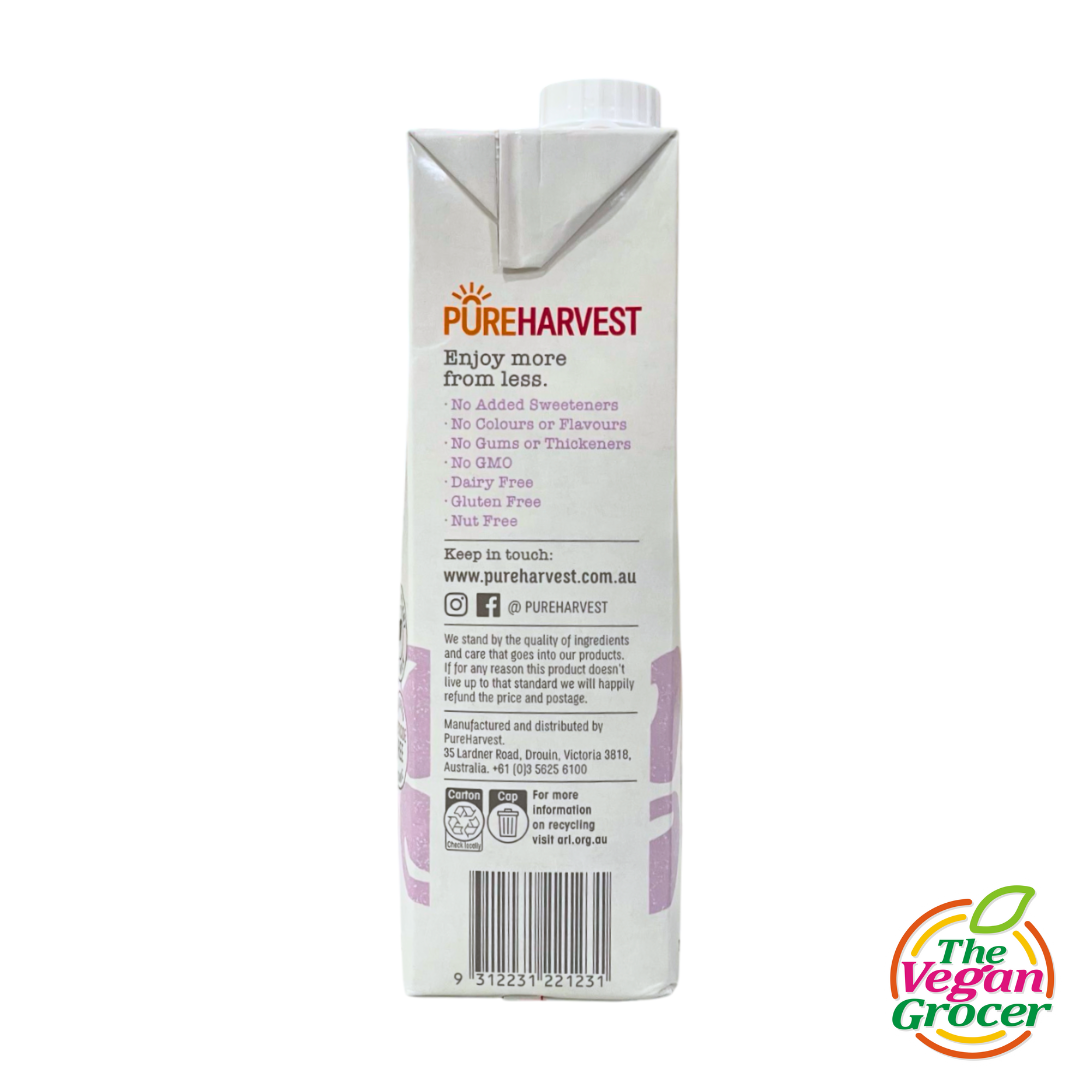 Pure Harvest Organic Soy Milk Unsweetened 1L (gluten-free, nut-free)