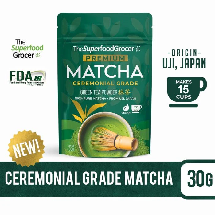 The Superfood Grocer Premium Matcha Ceremonial Grade Powder 30g
