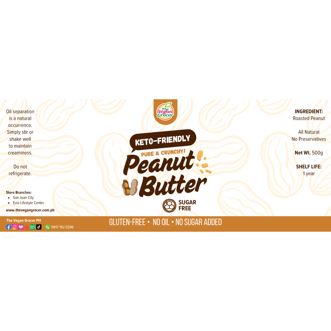 TVG Keto Peanut Butter 500g (gluten-free, no sugar added, Halal)