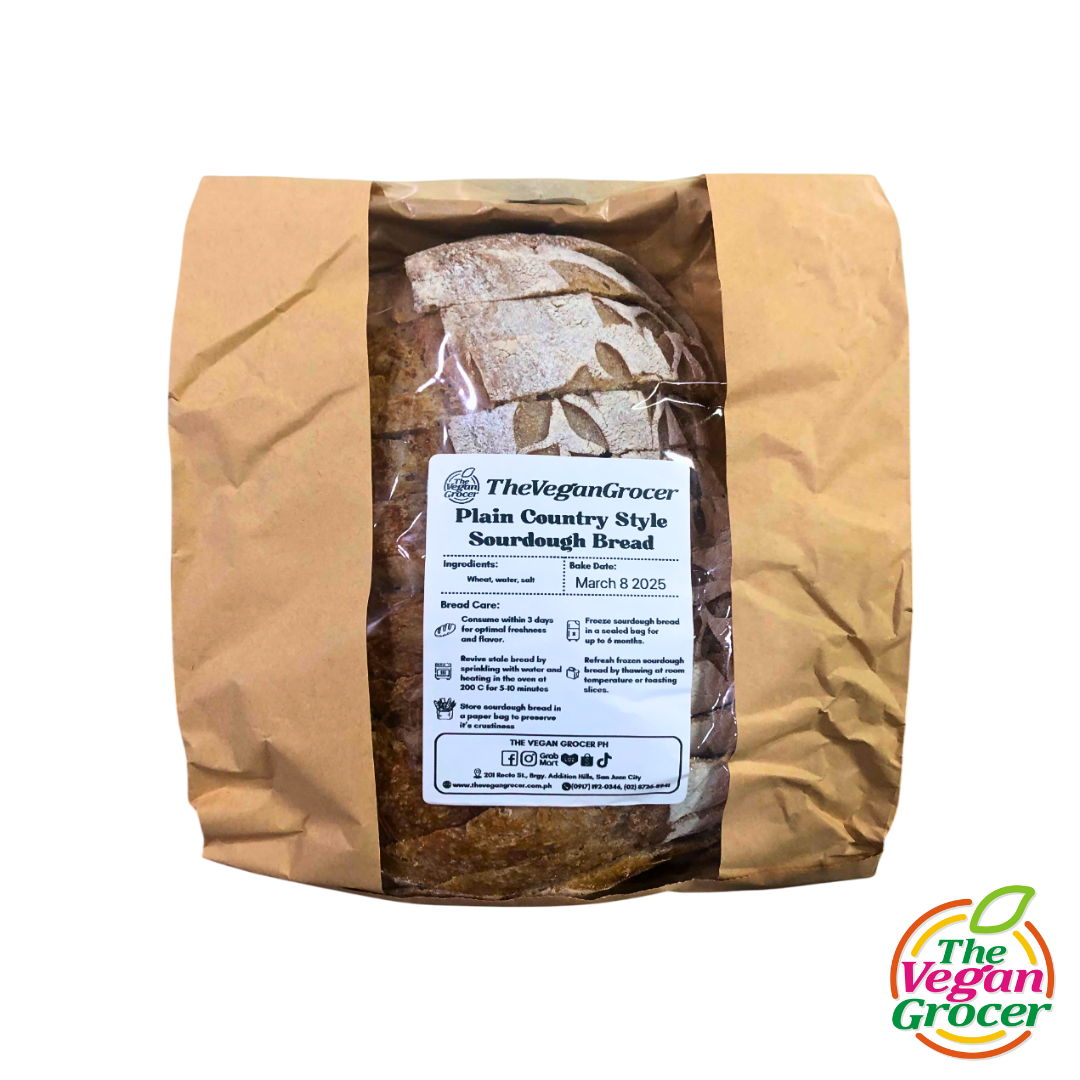 TVG Vegan Plain Country-Style Sourdough Bread (no sugar added)