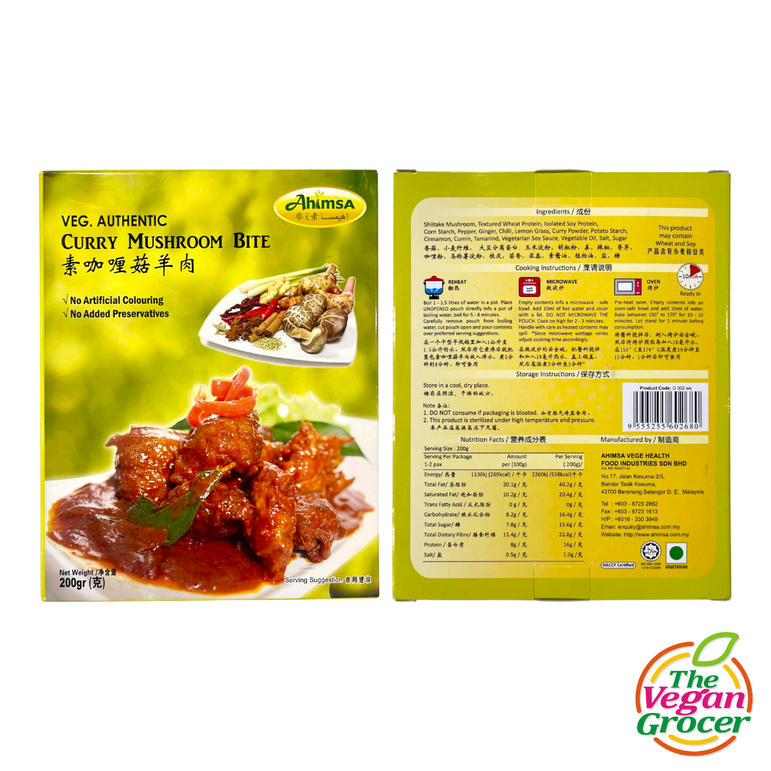 Ahimsa Mushroom Snack - Curry Mushroom Bite 200g (Halal)