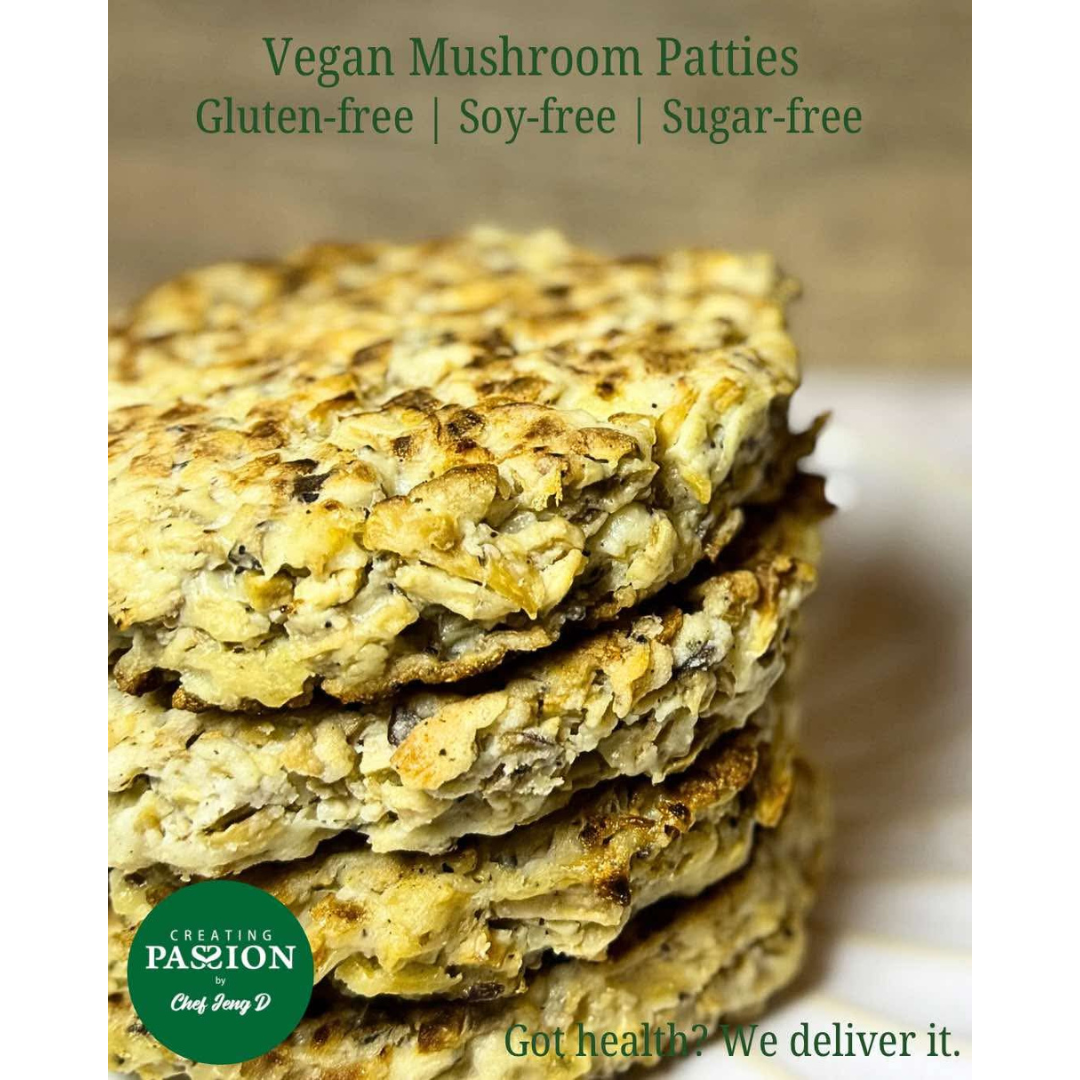 Chef Jeng Vegan Mushroom Patties 2pcs (gluten-free, soy-free)