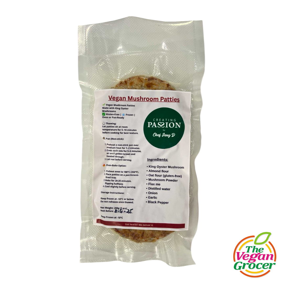Chef Jeng Vegan Mushroom Patties 2pcs (gluten-free, soy-free)