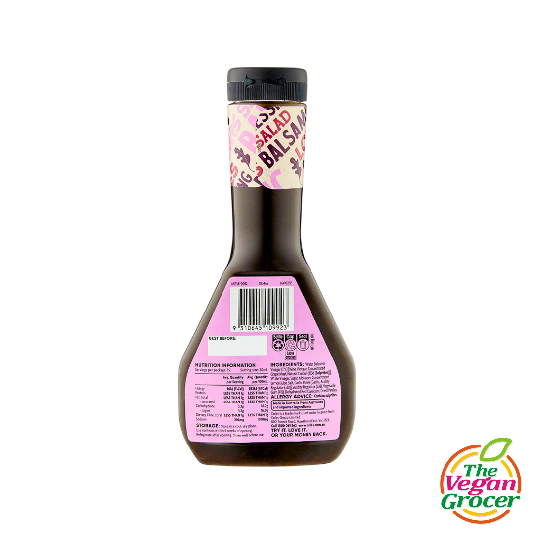 Coles Balsamic Dressing 300mL