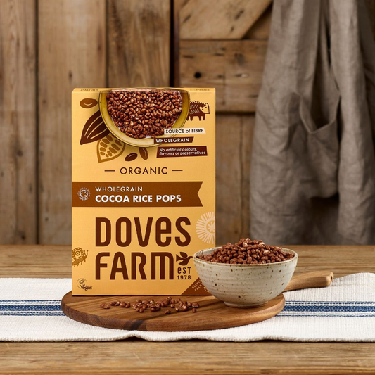 Doves Farm Organic Wholegrain Cocoa Rice Pops 300g (gluten-free, organic)