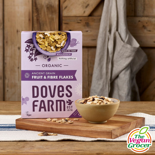 Doves Farm Organic Ancient Grain Fruit & Fibre Flakes 375g (gluten-free, organic)