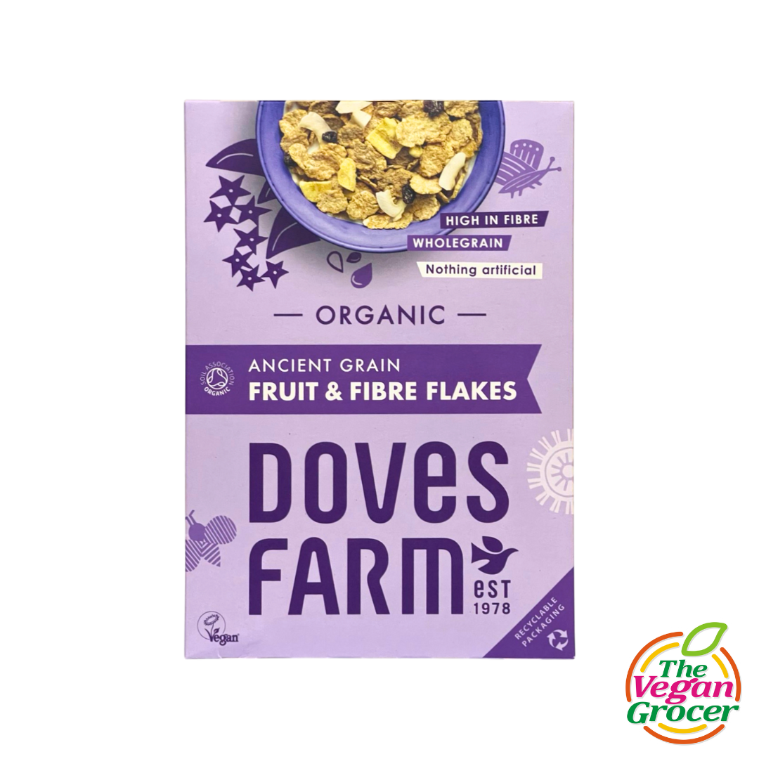 Doves Farm Organic Ancient Grain Fruit & Fibre Flakes 375g (gluten-free, organic)