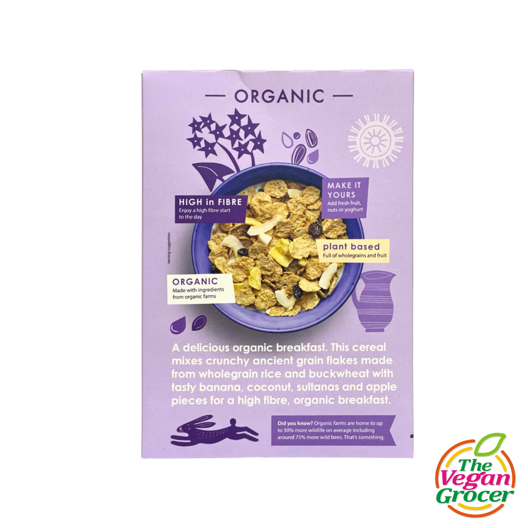 Doves Farm Organic Ancient Grain Fruit & Fibre Flakes 375g (gluten-free, organic)