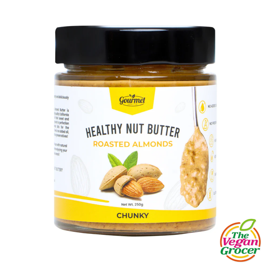 Gourmet Healthy Nut Butter Vegan Roasted Almonds - Chunky 250g (gluten-free, sugar-free)