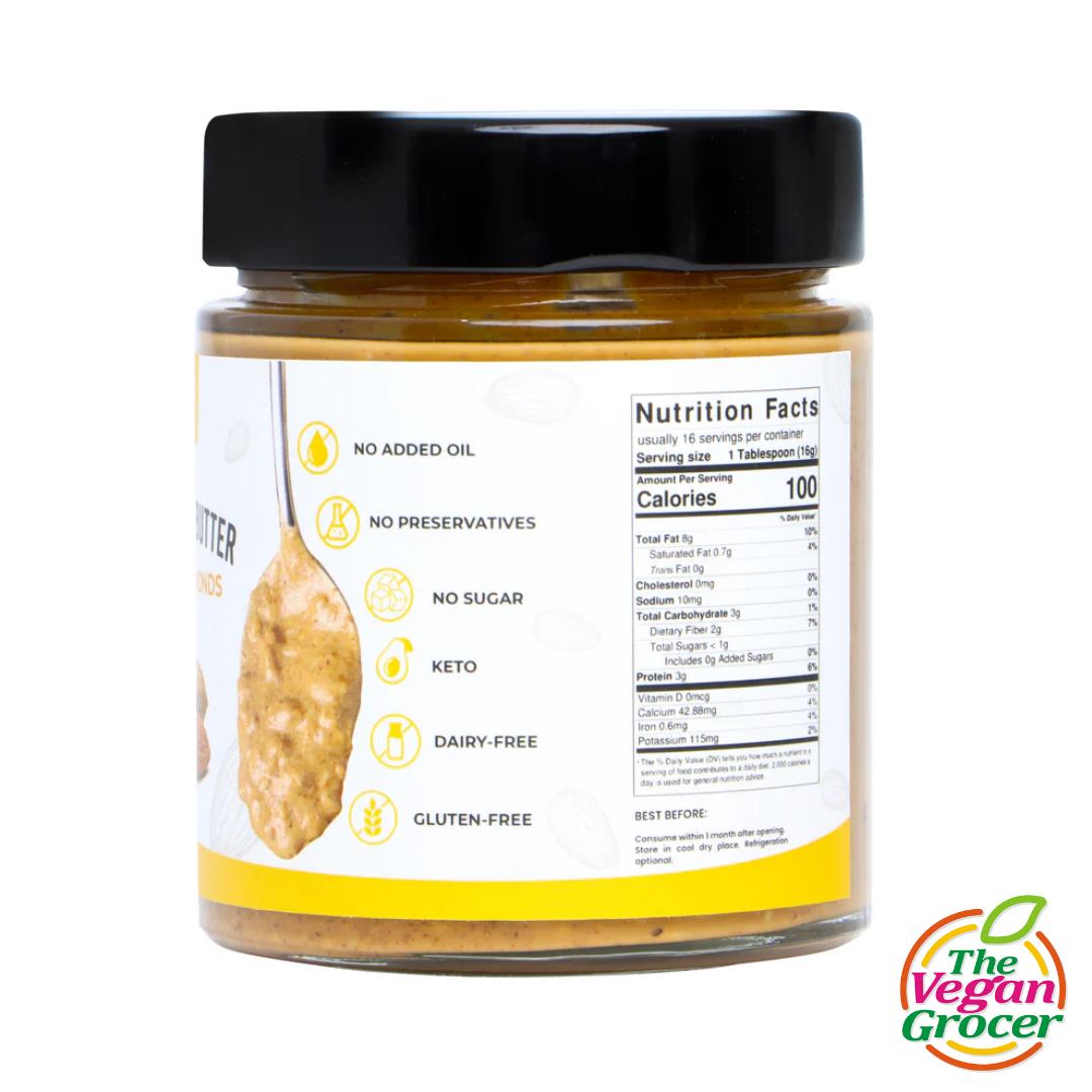 Gourmet Healthy Nut Butter Vegan Roasted Almonds - Chunky 250g (gluten-free, sugar-free)