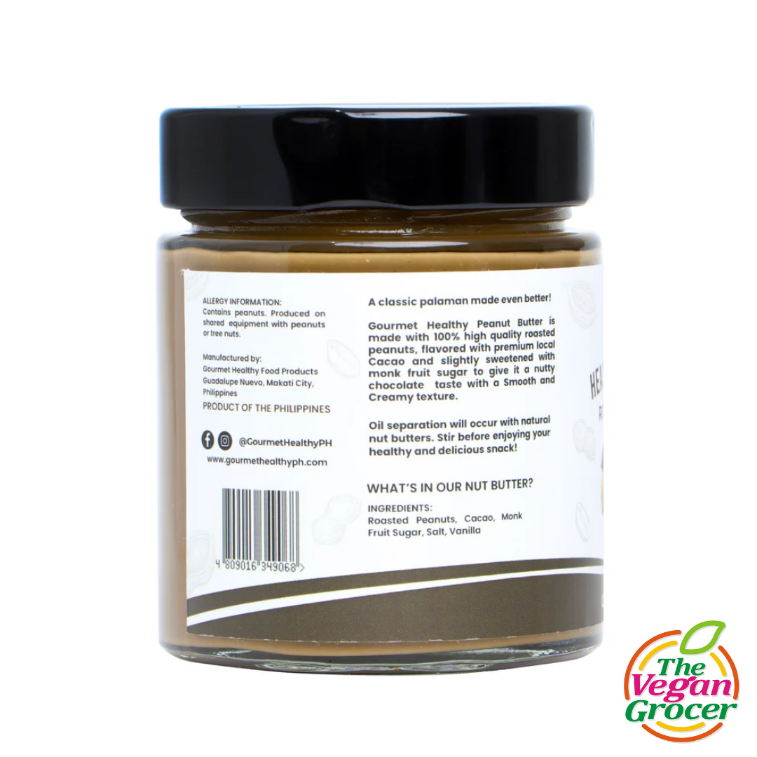 Gourmet Healthy Nut Butter Vegan - Roasted Peanuts Creamy Cacao 250g (gluten-free)