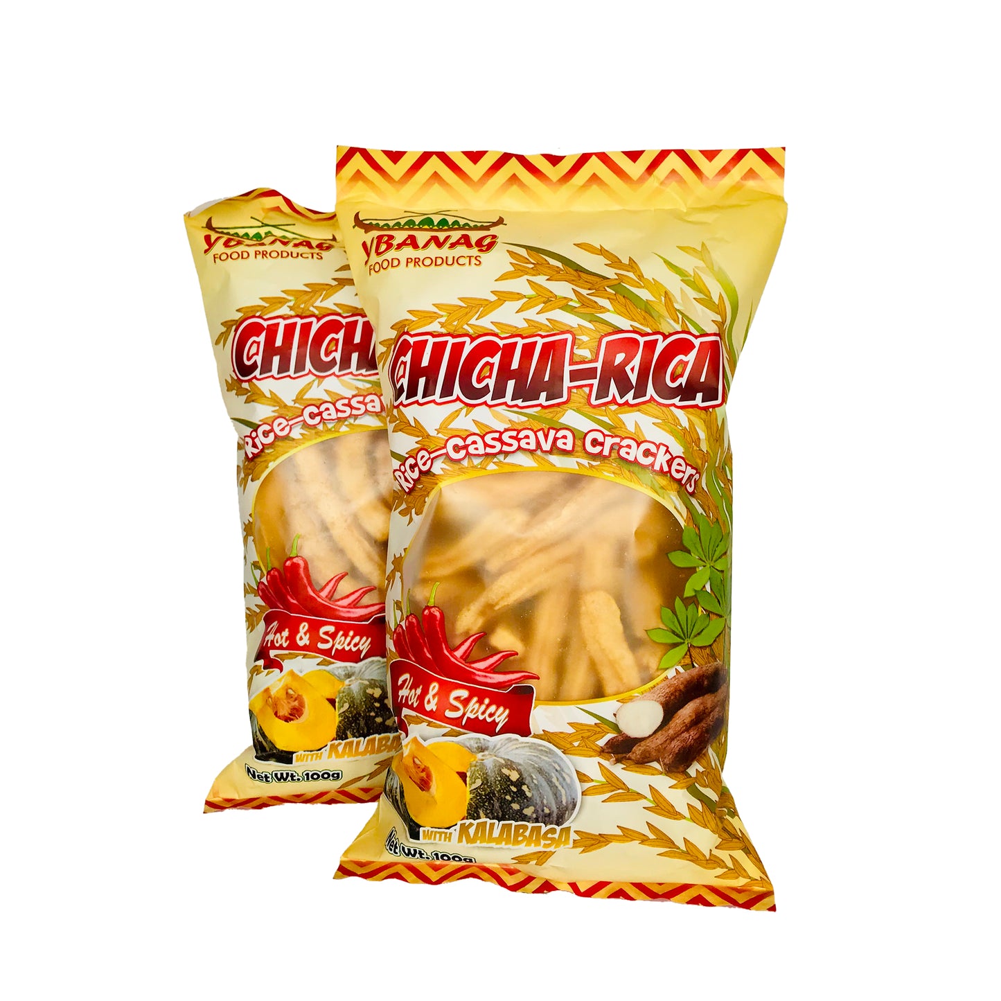 ChichaRica Rice Cassava Crackers with Kalabasa 100g