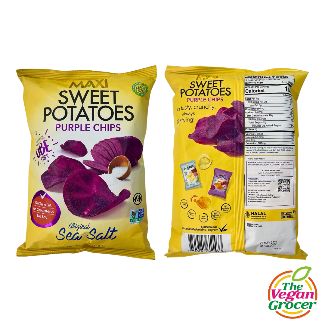 Maxi Sweet Potatoes Purple Chips (Original Sea Salt) 71g (gluten-free, Halal)