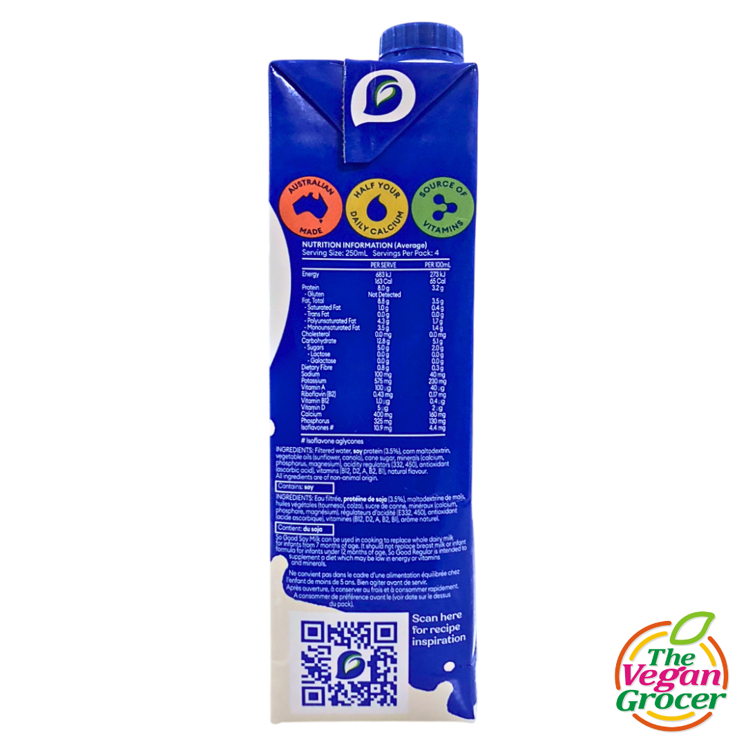 So Good Soy Milk Regular 1L