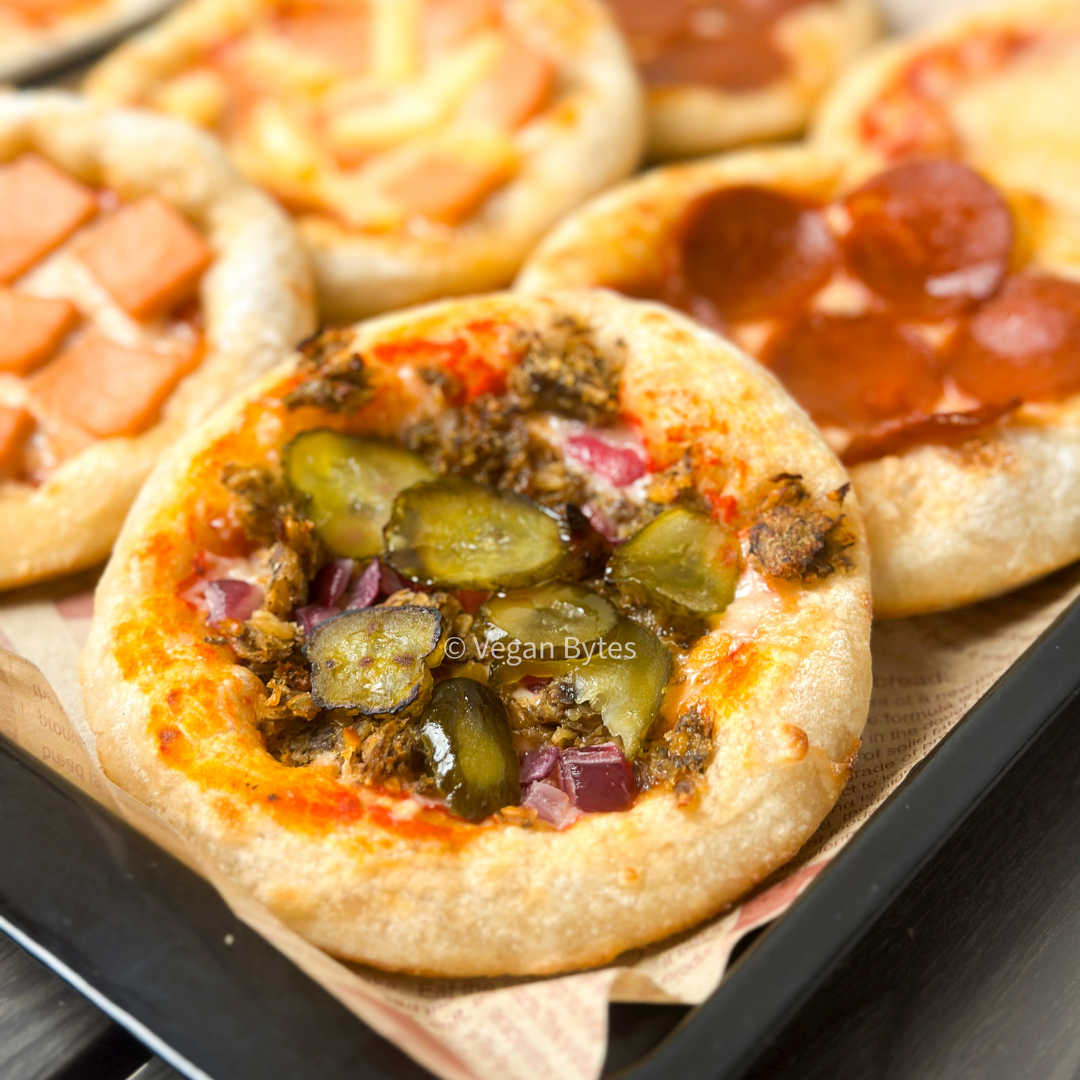 Vegan Bytes Cheeseburger Pizza 5"