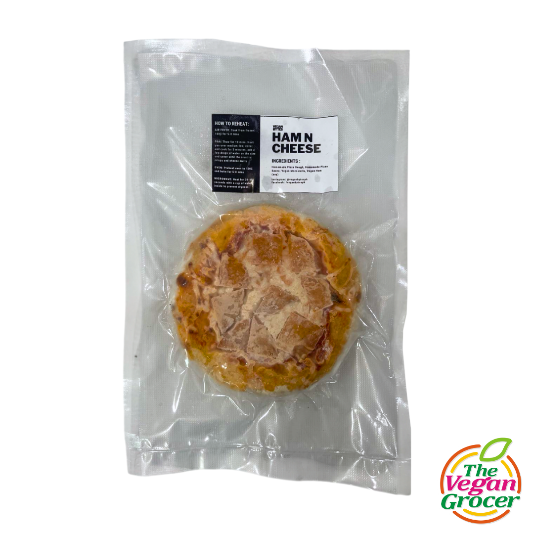 Vegan Bytes Ham and Cheese Pizza 5”