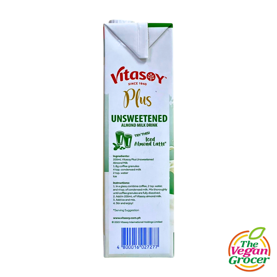 Vitasoy Plus Almond Milk Unsweetened 1L