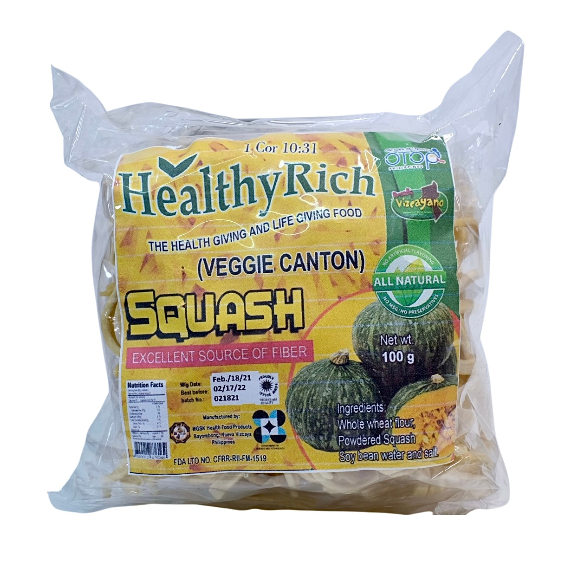 Healthy Rich Veggie Canton 100g