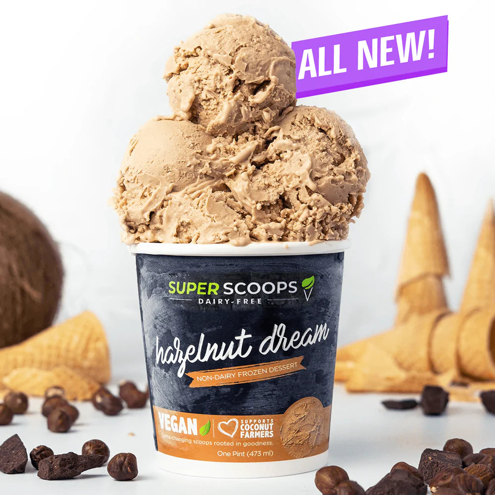 Super Scoops Hazelnut Dream Vegan Ice Cream pint