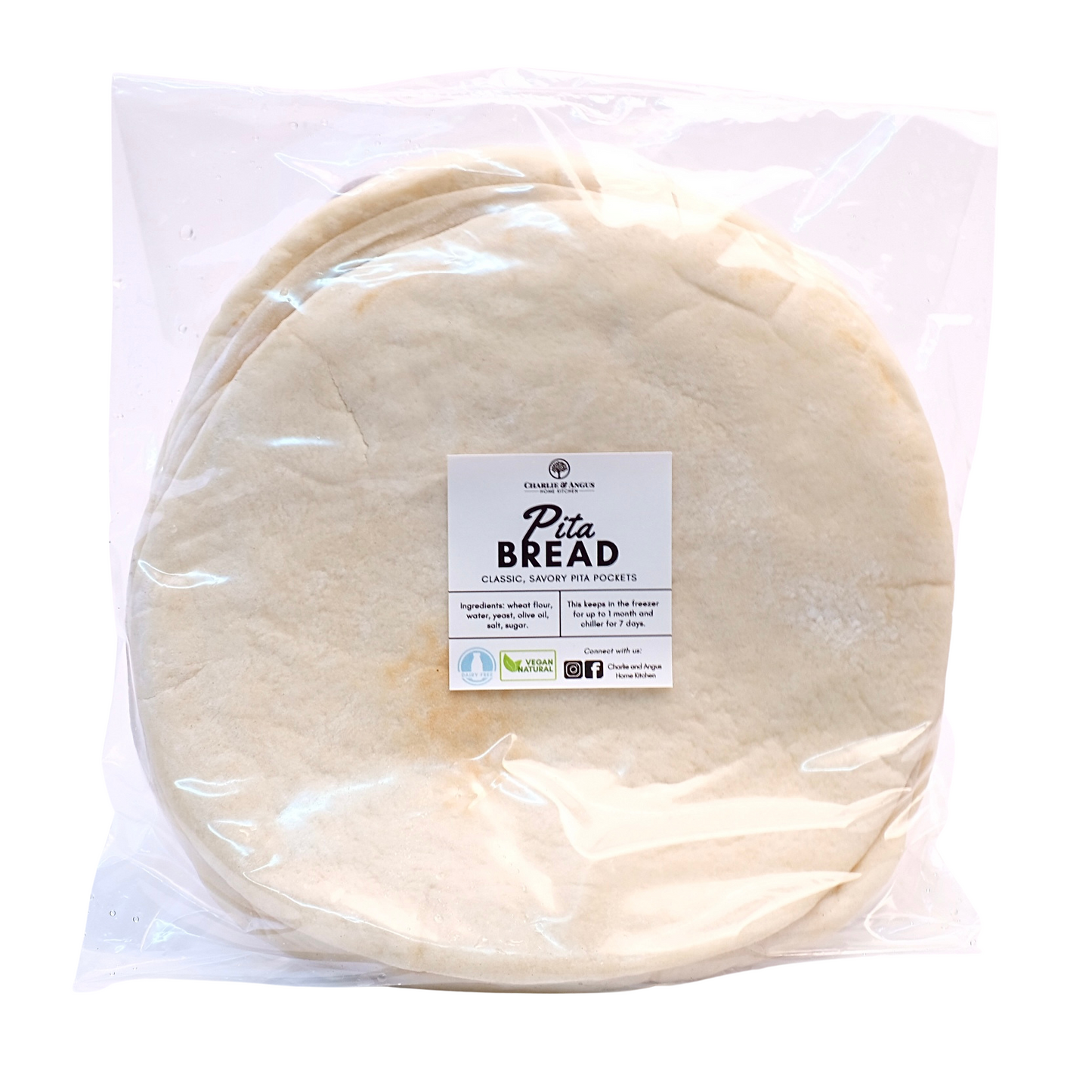 Charlie and Angus Pita Pockets 5pcs
