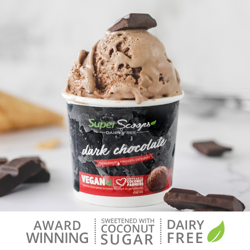 Super Scoops Dark Chocolate Vegan Ice Cream