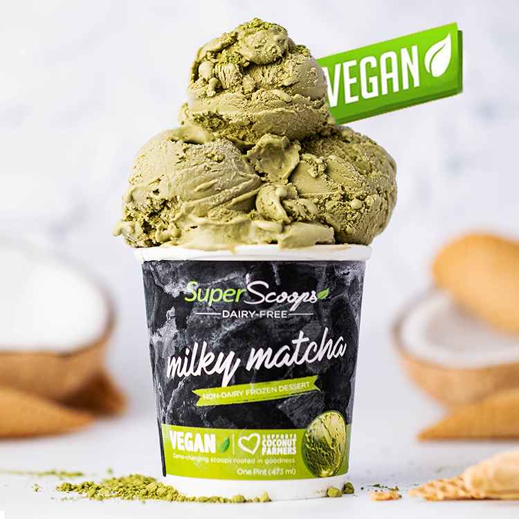 Super Scoops Milky Matcha Vegan Ice Cream