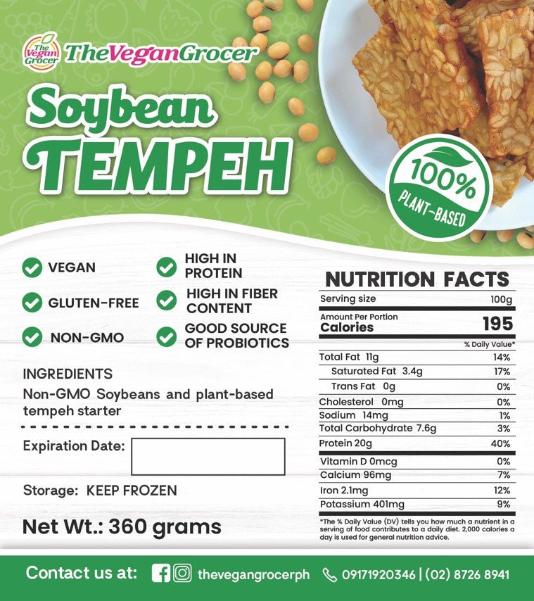TVG Soy Tempeh 360g (gluten-free)