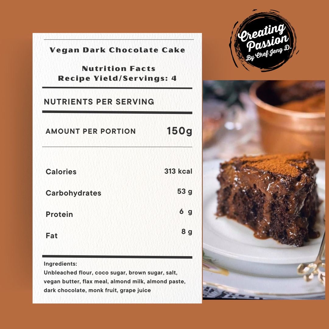 Chef Jeng Dark Chocolate Cake 6” Tin