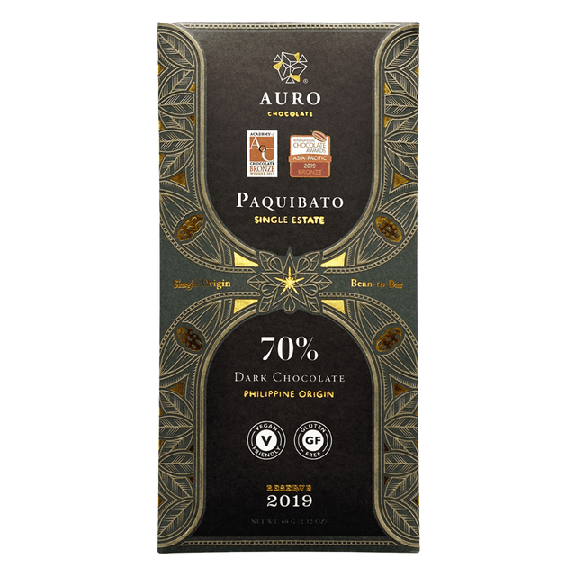 Auro Reserve Collection : 70% Paquibato Dark Chocolate 60g